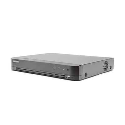 HIKVISION - DVR 8 Canales 4K TurboHD + 8 Canales IP/ 8 Megapixel/ / 1 Bahía de Disco Duro / 4 Canales de Audio / 4 Entradas de alarma / Videoanálisis