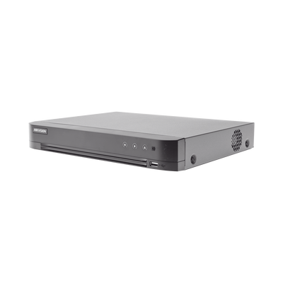 HIKVISION - DVR 8 Canales 4K TurboHD + 8 Canales IP/ 8 Megapixel/ / 1 Bahía de Disco Duro / 4 Canales de Audio / 4 Entradas de alarma / Videoanálisis