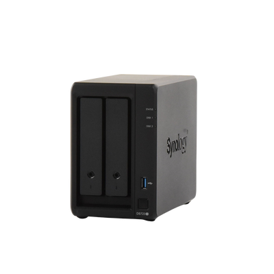 SYNOLOGY - Servidor NAS de 2 Bahías (Expandible a 7 Bahías) / Hasta 126 TB / Servicio Nube Gratis (P2P) / Administración Remota y Respaldo Programado