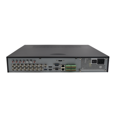 HIKVISION - DVR/NVR PENTÁBRIDO 18 Canales / 16 Canales Turbo HD 3MP / Cámaras IP Seleccionables / Compresión H.265 - H.264+ / P2P Hik-Connect / Video análisis / Salida de video 4K / Entradas y Salidas de Audio y Alarma