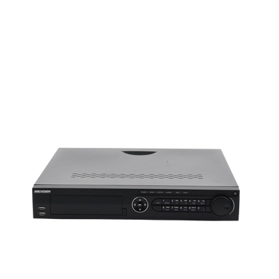 HIKVISION - DVR 16 Canales TurboHD + 16 Canales IP/ 8 Megapixel/ 4 Bahías de Disco Duro / 4 Canales de Audio / Videoanalisis / 16 Entradas de Alarma / Arreglo RAID / Soporta POS