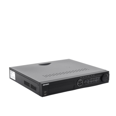HIKVISION - DVR 16 Canales TurboHD + 16 Canales IP/ 8 Megapixel/ 4 Bahías de Disco Duro / 4 Canales de Audio / Videoanalisis / 16 Entradas de Alarma / Arreglo RAID / Soporta POS