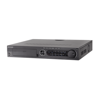 HIKVISION - DVR 16 Canales TurboHD + 16 Canales IP/ 8 Megapixel/ 4 Bahías de Disco Duro / 4 Canales de Audio / Videoanalisis / 16 Entradas de Alarma / Arreglo RAID / Soporta POS