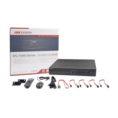 HIKVISION - DVR 24 Canales TURBOHD + 8 Canales IP /2 Megapixel / 4 Bahías de Disco Duro / 4 Canales de Audio / 16 Entradas de Alarma