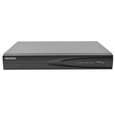 HIKVISION - NVR 8 Megapixel (4K) / 4 canales IP / Soporta Cámaras con AcuSense / 1 Bahía de Disco Duro / 4 Puertos PoE+ / Salida de vídeo 4K / Videoanaliticos