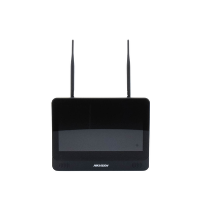 HIKVISION - NVR 4 Megapixel / Pantalla LCD 11.6" / 4 canales IP / 1 Bahía de Disco Duro / 2 Antenas Wi-Fi / Salida de Vídeo Full HD