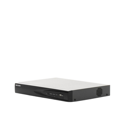 HIKVISION - NVR 8 Megapixel (4K) (Compatible con Cámaras ACUSENSE) / 4 canales IP / 4 Puertos PoE+ / 1 Bahía de Disco Duro / Salida de Vídeo en 4K / 300 Metros PoE Modo Extendido