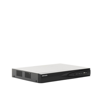 HIKVISION - NVR 8 Megapixel (4K) (Compatible con Cámaras ACUSENSE) / 4 canales IP / 4 Puertos PoE+ / 1 Bahía de Disco Duro / Salida de Vídeo en 4K / 300 Metros PoE Modo Extendido