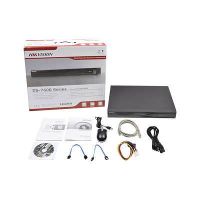 HIKVISION - NVR 5 Megapixel / 8 canales IP / 8 Puertos PoE+ / 2 Bahías de Disco Duro / H.264+