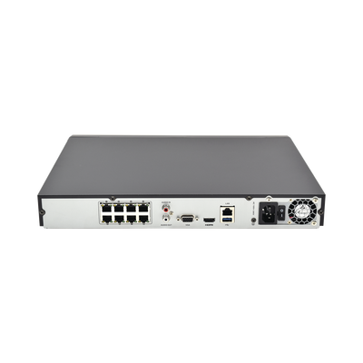 HIKVISION - NVR 5 Megapixel / 8 canales IP / 8 Puertos PoE+ / 2 Bahías de Disco Duro / H.264+