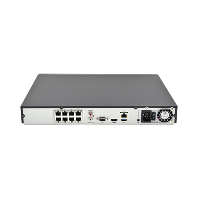 HIKVISION - NVR 5 Megapixel / 8 canales IP / 8 Puertos PoE+ / 2 Bahías de Disco Duro / H.264+