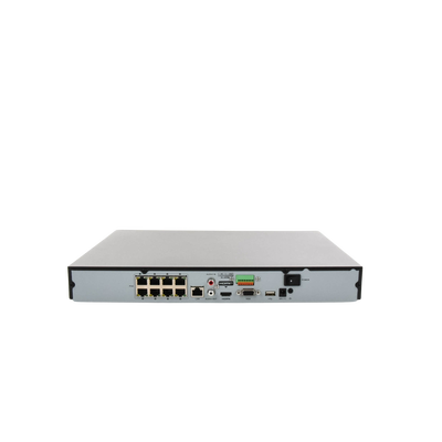 HIKVISION - NVR 8 Megapixel (4K) / 8 canales IP / 8 Puertos PoE+ / Soporta Cámaras con AcuSense / 2 Bahías de Disco Duro / HDMI en 4K