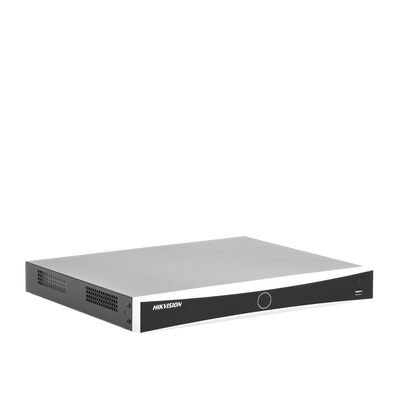HIKVISION - (ACUSENSE / Evita Falsas Alarmas) NVR 12 Megapixel (4K) / Reconocimiento Facial / 8 Canales IP / Base de Datos / 8 Puertos PoE+ / 2 Bahías de Disco Duro / Switch PoE 300 mts Modo Extendido