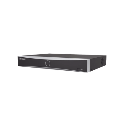 HIKVISION - NVR 12 Megapíxel (4K) / 8 canales IP / 8 Puertos PoE+ / Reconocimiento Facial / AcuSense (Evita Falsas Alarmas) / 1 Bahías de Disco Duro / HDMI en 4K / 300 Metros PoE Modo Extendido