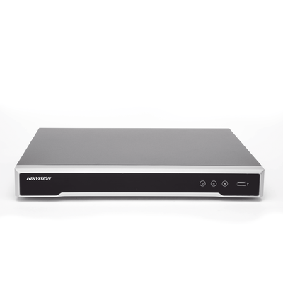 HIKVISION - NVR 8 Megapixel (4K) / 16 canales IP / 16 Puertos PoE+ / Soporta Cámaras con AcuSense / 2 Bahías de Disco Duro / Switch PoE 300 mts / HDMI en 4K