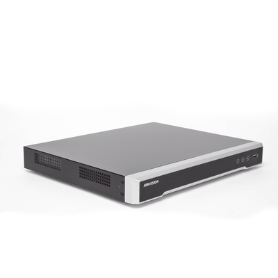 HIKVISION - NVR 8 Megapixel (4K) / 16 canales IP / 16 Puertos PoE+ / Soporta Cámaras con AcuSense / 2 Bahías de Disco Duro / Switch PoE 300 mts / HDMI en 4K
