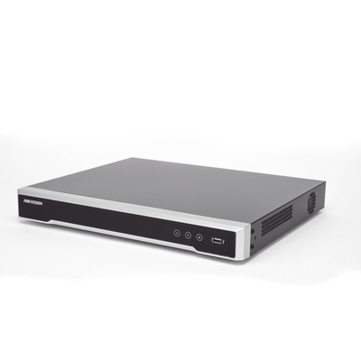 HIKVISION - NVR 8 Megapixel (4K) / 16 canales IP / 16 Puertos PoE+ / Soporta Cámaras con AcuSense / 2 Bahías de Disco Duro / Switch PoE 300 mts / HDMI en 4K