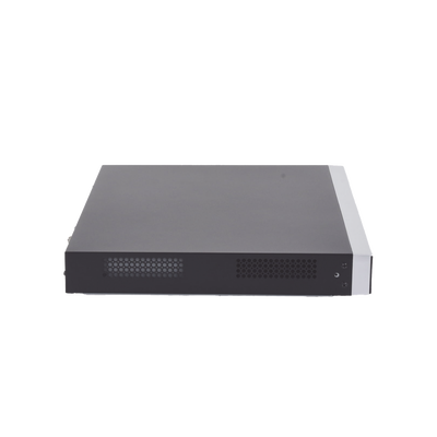 HIKVISION - (ACUSENSE / Evita Falsas Alarmas) NVR 12 Megapixel (4K) / Reconocimiento Facial / 16 Canales IP / Base de Datos / 16 Puertos PoE+ / 2 Bahías de Disco Duro / Switch PoE 300 mts Modo Extendido / Soporta Funcion de Time Lapse