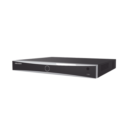 HIKVISION - [Acusearch] NVR 32 Megapixel (8K) / 16 Canales IP / 16 Puertos PoE+ / ACUSENSE / Reconocimiento Facial / POS / 2 Bahías de Disco Duro / HDMI en 4K / Alarmas I/O
