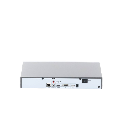HIKVISION - NVR 12 Megapixel (4K) / 16 canales IP / AcuSense (Evita Falsas Alarmas) / Reconocimiento Facial / 1 Bahía de Disco Duro  / HDMI en 4K / Sin Puertos PoE+