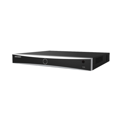 HIKVISION - [Acusearch] NVR 12 Megapixel (4K) / 16 Canales IP / 16 Puertos PoE+ / Reconocimiento Facial / AcuSense (Evita Falsas Alarmas) / 2 Bahías de Disco Duro / Switch PoE 300 mts / HDMI en 4K / Alarmas I/O / 300 Metros PoE Modo Extendido