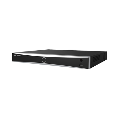 HIKVISION - [Acusearch] NVR 12 Megapixel (4K) / 16 canales IP / AcuSense (Evita Falsas Alarmas) / Reconocimiento Facial / 2 Bahías de Disco Duro / HDMI en 4K / Sin Puertos PoE+ / Alarmas I/O