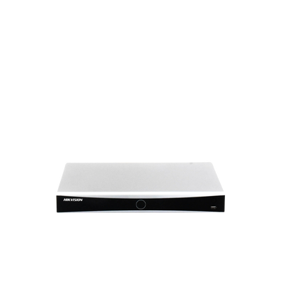 HIKVISION - NVR 12 Megapixel (4K) / 32 canales IP / AcuSense (Evita Falsas Alarmas) / Reconocimiento Facial / 2 Bahías de Disco Duro / HDMI en 4K / Sin Puertos PoE+