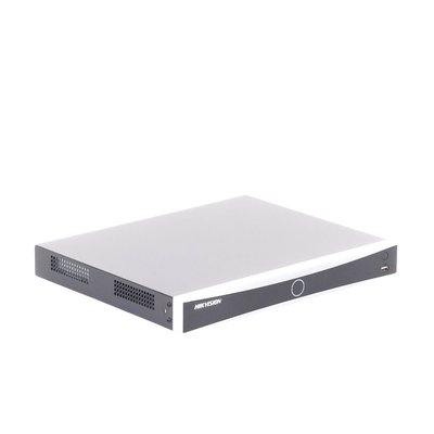 HIKVISION - NVR 12 Megapixel (4K) / 32 canales IP / 16 Puertos PoE+ / Recocimiento Facial / AcuSense (Evita Falsas Alarmas) / 2 Bahías de Disco Duro / HDMI en 4K / Alarmas I/O / 300 Metros PoE Modo Extendido