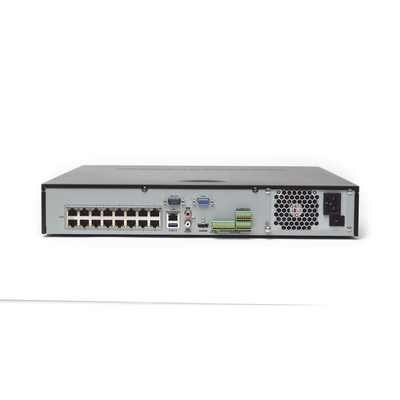 HIKVISION - NVR 8 Megapixel (4K) / 16 canales IP /16 Puertos PoE+ / Soporta Cámaras con AcuSense / 4 Bahías de Disco Duro / Switch PoE 300 mts / HDMI en 4K