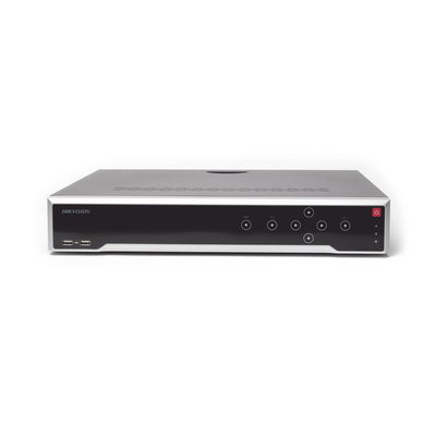 HIKVISION - NVR 8 Megapixel (4K) / 16 canales IP /16 Puertos PoE+ / Soporta Cámaras con AcuSense / 4 Bahías de Disco Duro / Switch PoE 300 mts / HDMI en 4K