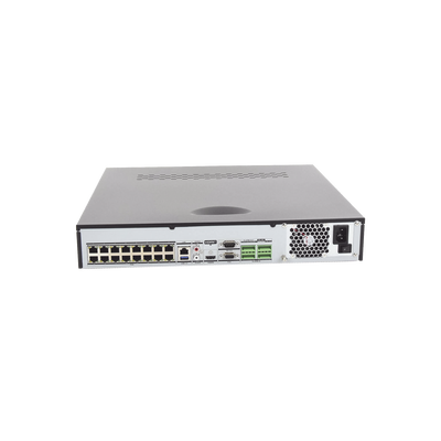 HIKVISION - NVR 12 Megapixel (4K) / 16 canales IP / 16 Puertos PoE / Soporta Cámaras con AcuSense / 4 Bahías de Disco Duro / Switch PoE / HDMI en 4K