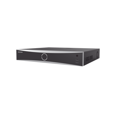 HIKVISION - NVR 32 Megapíxel (8K) / 16 Canales IP / 16 Puertos PoE+ / ACUSENSE / ANPR / Conteo de Personas / Reconocimiento Facial  / 4 Bahías de Disco Duro / Soporta POS / Alarmas I/O