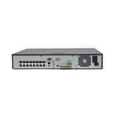 HIKVISION - NVR 8 Megapixel (4K) / 32 canales IP / 16 Puertos PoE+ / Soporta Cámaras con AcuSense / 4 Bahías de Disco Duro / Switch PoE 300 mts / HDMI en 4K / Videoanaliticos