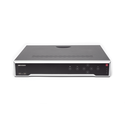 HIKVISION - NVR 8 Megapixel (4K) / 32 canales IP / 16 Puertos PoE+ / Soporta Cámaras con AcuSense / 4 Bahías de Disco Duro / Switch PoE 300 mts / HDMI en 4K / Videoanaliticos