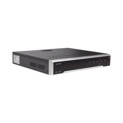 HIKVISION - NVR 8 Megapixel (4K) / 32 canales IP / 16 Puertos PoE+ / Soporta Cámaras con AcuSense / 4 Bahías de Disco Duro / Switch PoE 300 mts / HDMI en 4K / Videoanaliticos