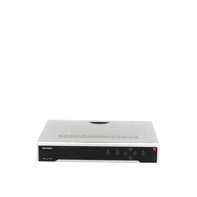 HIKVISION - [Doble Poder de Decodificación] NVR 32 Megapixel (8K) / 32 Canales IP / 16 Puertos PoE+ / AcuSense / ANPR / Conteo de Personas / Heat Map / 4 Bahías de Disco Duro  / HDMI en 8K / Soporta POS / Alarmas I/O / 2 Salidas HDMI / Smart Search