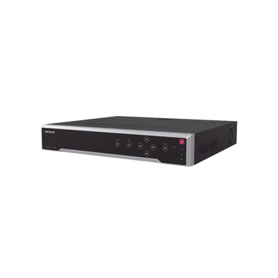 HIKVISION - [Doble Poder de Decodificación] NVR 32 Megapixel (8K) / 32 Canales IP / 24 Puertos PoE+ / AcuSense / ANPR / Conteo de Personas / Heat Map / 4 Bahías de Disco Duro  / HDMI en 8K / Soporta POS / Alarmas I/O / Smart Search