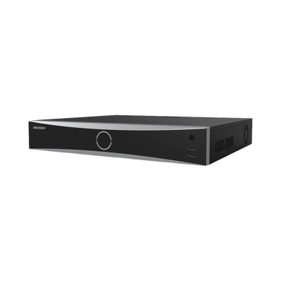 HIKVISION - [Acusearch] NVR 12 Megapixel (4K) / 32 canales IP / AcuSense (Evita Falsas Alarmas) / Reconocimiento Facial / 4 Bahías de Disco Duro /  HDMI en 4K / Alarmas I/O
