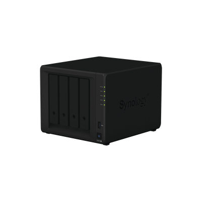 SYNOLOGY - Servidor NAS de escritorio con 4 bahías / Expandible a 9 bahías / Hasta 108 TB / Soporta Hasta 40 Cámaras