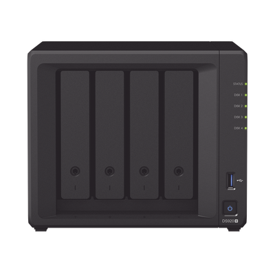 SYNOLOGY - Servidor NAS de escritorio con 4 bahías / Expandible a 9 bahías / Hasta 144 TB