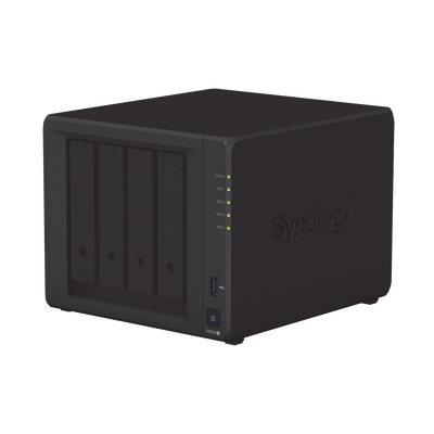 SYNOLOGY - Servidor NAS de escritorio con 4 bahías / Expandible a 9 bahías / Hasta 144 TB