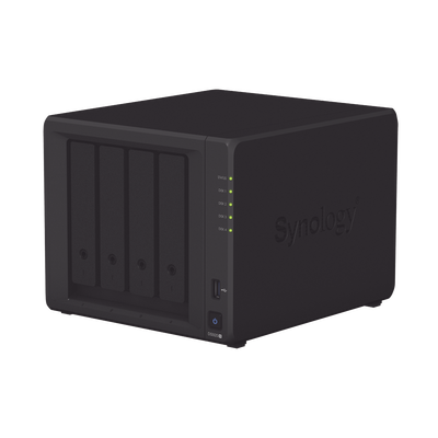 SYNOLOGY - Servidor NAS de escritorio con 4 bahías / Expandible a 9 bahías / Hasta 144 TB