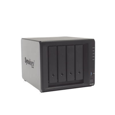 SYNOLOGY - Servidor NAS de 4 Bahías (Expandible a 9 Bahías) / Hasta 162 TB / Servicio Nube Gratis (P2P) / Administración Remota y Respaldo Programado