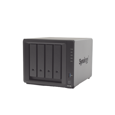 SYNOLOGY - Servidor NAS de 4 Bahías (Expandible a 9 Bahías) / Hasta 162 TB / Servicio Nube Gratis (P2P) / Administración Remota y Respaldo Programado