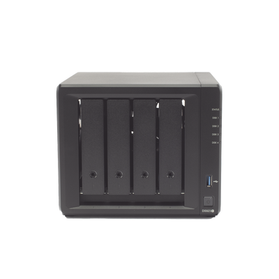 SYNOLOGY - Servidor NAS de 4 Bahías (Expandible a 9 Bahías) / Hasta 162 TB / Servicio Nube Gratis (P2P) / Administración Remota y Respaldo Programado