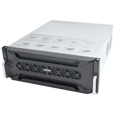 HIKVISION - NVR 12 Megapixel (4K) / 128 canales IP / 24 Bahías de Disco Duro / 4 Puertos de Red / Soporta RAID con Hot Swap / NVR de Alto Desempeño