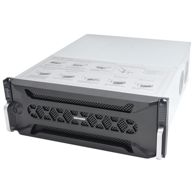 HIKVISION - NVR 12 Megapixel (4K) / 128 canales IP / 24 Bahías de Disco Duro / 4 Puertos de Red / Soporta RAID con Hot Swap / NVR de Alto Desempeño