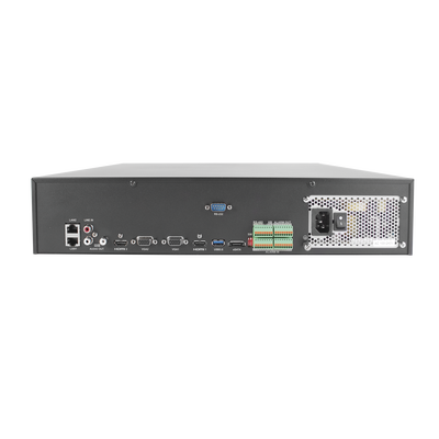 HIKVISION - NVR 12 Megapixel (4K) / 32 Canales IP / Soporta Cámaras con AcuSense / 8 Bahías de Disco Duro / 2 Tarjetas de Red / Soporta RAID con Hot Swap / HDMI en 4K / Soporta POS