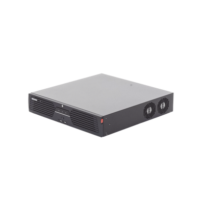 HIKVISION - [Doble Poder de Decodificación] NVR 32 Megapixel (8K) / 32 Canales IP / AcuSense / ANPR / Conteo de Personas / Heat Map / 8 Bahías de Disco Duro / 2 Tarjetas de Red / Soporta RAID con Hot Swap / 2 HDMI en 8K / Soporta POS / Alarmas I/O / ACU