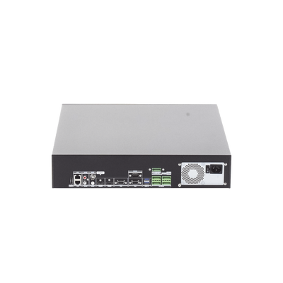HIKVISION - [Doble Poder de Decodificación] NVR 32 Megapixel (8K) / 32 Canales IP / AcuSense / ANPR / Conteo de Personas / Heat Map / 8 Bahías de Disco Duro / 2 Tarjetas de Red / Soporta RAID con Hot Swap / 2 HDMI en 8K / Soporta POS / Alarmas I/O / ACU